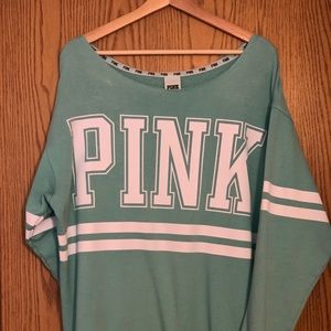 Victoria Secret PINK oversized mint green sweater
